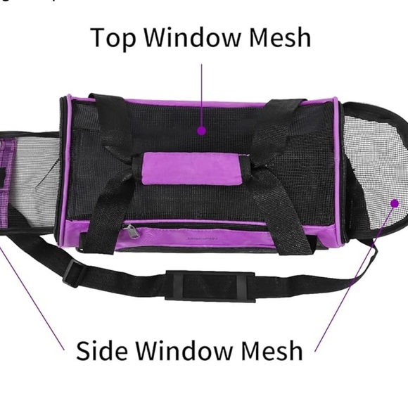 🆕 Soft-Sided Pet Carrier Bag (Medium, Purple) - Picture 2 of 10